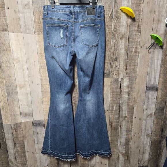 Lucky & Blessed Flare Wide Leg Bell Bottom Jeans - Picture 2 of 4